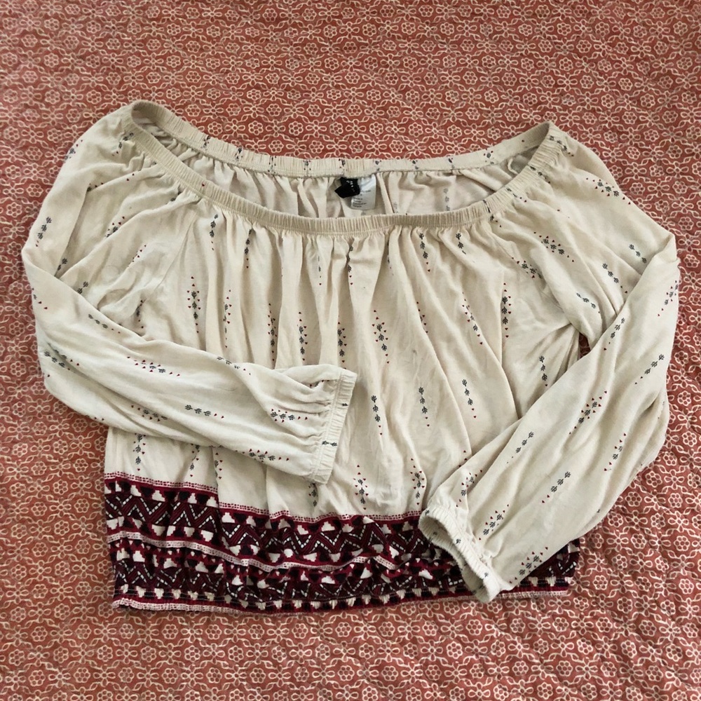 H&M Off-Shoulder Peasant Top